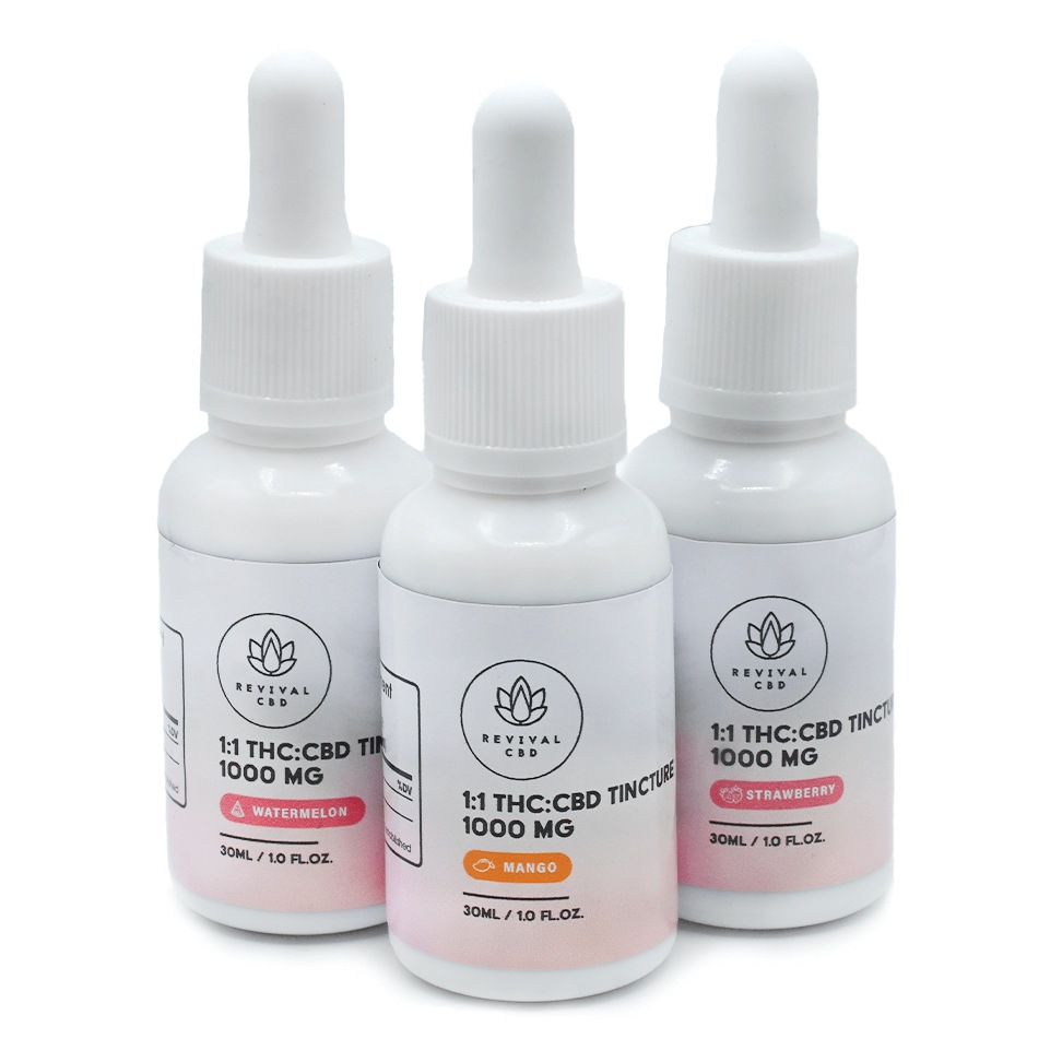 Buy 1:1 THC:CBD Tincture 1000mg – Revival CBD Online US
